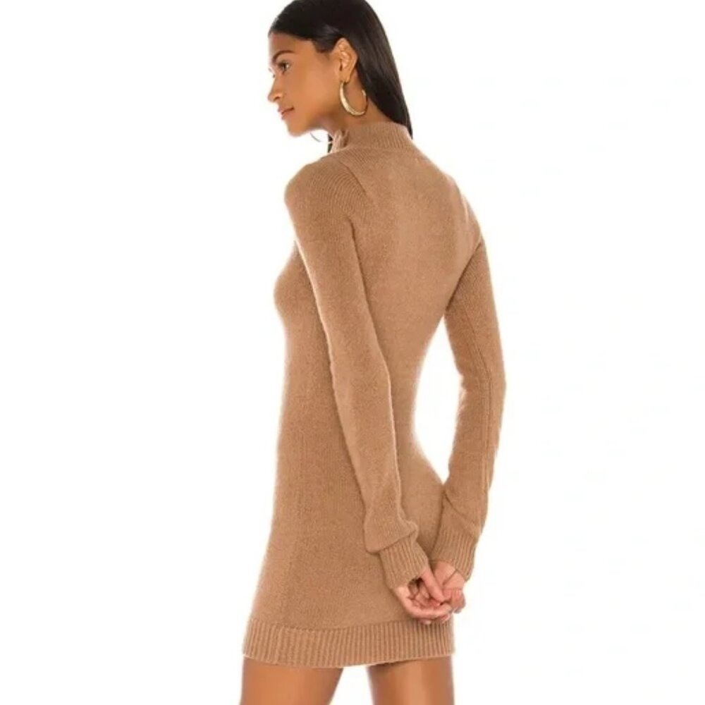Lovers and Friends Anthea Sweater Dress Camel Medium‎ Cozy Warm Fall Cabincore - Picture 16 of 16